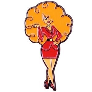 Miss Sara Bellum Enamel Pin, Powerpuff Girls Enamel Pin, Dr. Sara Bellum Pin